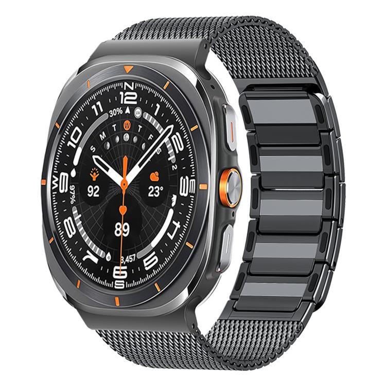 สายรัดนาฬิกาเหล็กกล้าไร้สนิมทอรูปตัว I แบบแม่เหล็ก สำหรับ Samsung Galaxy Watch Ultra 47mm / Ultra 2025