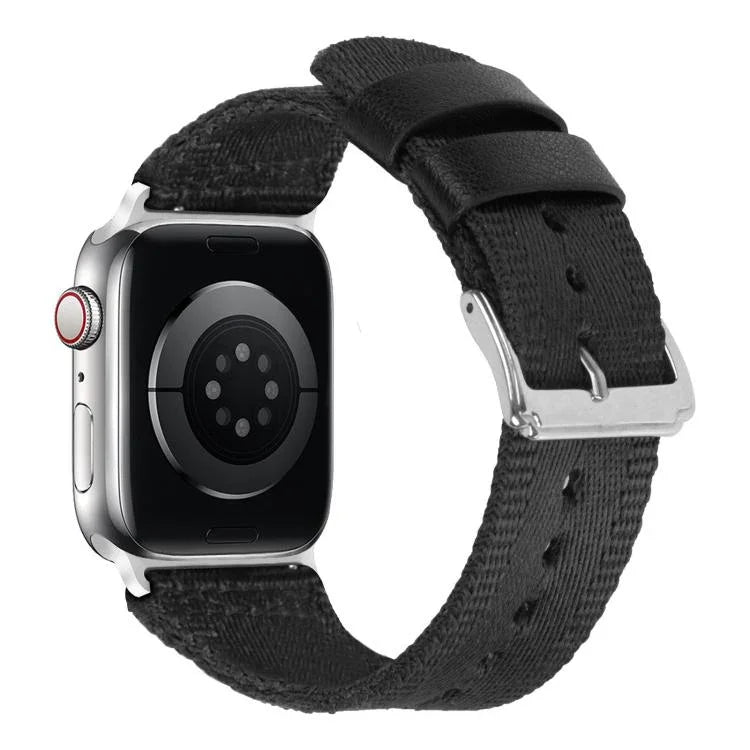 สายรัดนาฬิกาไนลอนทอผ้าแคนวาสหัวเข็มขัดปลดเร็ว สำหรับ Apple Watch ขนาด 46 มม. / 49 มม. / 45 มม. / 44 มม., สำหรับ Apple Watch ขนาด 42 มม. / 41 มม. / 40 มม. / 38 มม.