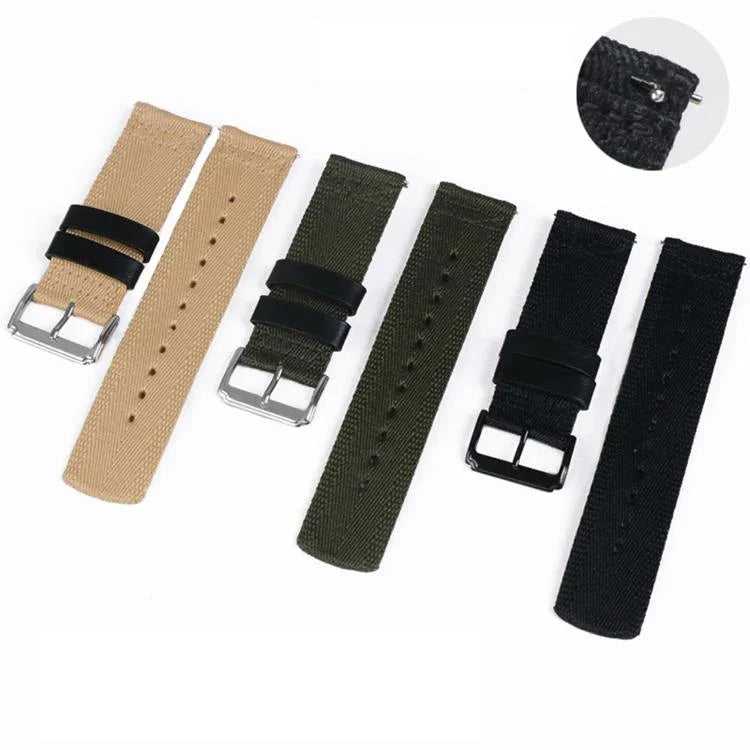 สายรัดนาฬิกาไนลอนทอผ้าแคนวาสหัวเข็มขัดปลดเร็ว สำหรับ Apple Watch ขนาด 46 มม. / 49 มม. / 45 มม. / 44 มม., สำหรับ Apple Watch ขนาด 42 มม. / 41 มม. / 40 มม. / 38 มม.