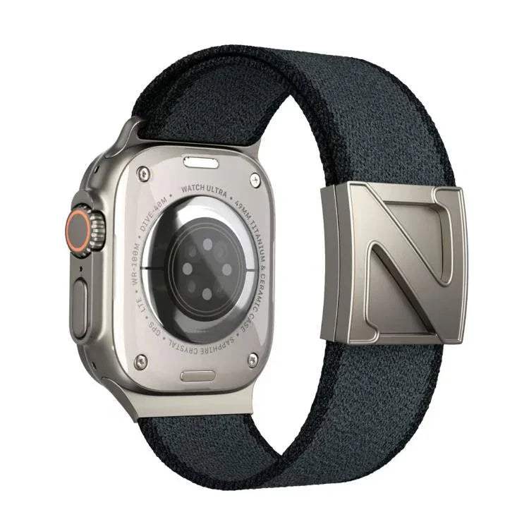 สายรัดนาฬิกาไนลอนสองสีหัวเข็มขัดแม่เหล็กรูปตัว Z สำหรับ Apple Watch ขนาด 46 มม. / 49 มม. / 45 มม. / 44 มม., สำหรับ Apple Watch ขนาด 42 มม. / 41 มม. / 40 มม. / 38 มม.