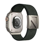 สายรัดนาฬิกาไนลอนสองสีหัวเข็มขัดแม่เหล็กรูปตัว Z สำหรับ Apple Watch ขนาด 46 มม. / 49 มม. / 45 มม. / 44 มม., สำหรับ Apple Watch ขนาด 42 มม. / 41 มม. / 40 มม. / 38 มม.