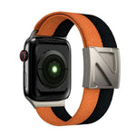 สายรัดนาฬิกาไนลอนสองสีหัวเข็มขัดแม่เหล็กรูปตัว Z สำหรับ Apple Watch ขนาด 46 มม. / 49 มม. / 45 มม. / 44 มม., สำหรับ Apple Watch ขนาด 42 มม. / 41 มม. / 40 มม. / 38 มม.