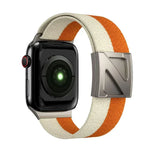 สายรัดนาฬิกาไนลอนสองสีหัวเข็มขัดแม่เหล็กรูปตัว Z สำหรับ Apple Watch ขนาด 46 มม. / 49 มม. / 45 มม. / 44 มม., สำหรับ Apple Watch ขนาด 42 มม. / 41 มม. / 40 มม. / 38 มม.