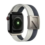 สายรัดนาฬิกาไนลอนสองสีหัวเข็มขัดแม่เหล็กรูปตัว Z สำหรับ Apple Watch ขนาด 46 มม. / 49 มม. / 45 มม. / 44 มม., สำหรับ Apple Watch ขนาด 42 มม. / 41 มม. / 40 มม. / 38 มม.