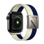 สายรัดนาฬิกาไนลอนสองสีหัวเข็มขัดแม่เหล็กรูปตัว Z สำหรับ Apple Watch ขนาด 46 มม. / 49 มม. / 45 มม. / 44 มม., สำหรับ Apple Watch ขนาด 42 มม. / 41 มม. / 40 มม. / 38 มม.