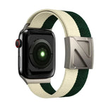 สายรัดนาฬิกาไนลอนสองสีหัวเข็มขัดแม่เหล็กรูปตัว Z สำหรับ Apple Watch ขนาด 46 มม. / 49 มม. / 45 มม. / 44 มม., สำหรับ Apple Watch ขนาด 42 มม. / 41 มม. / 40 มม. / 38 มม.