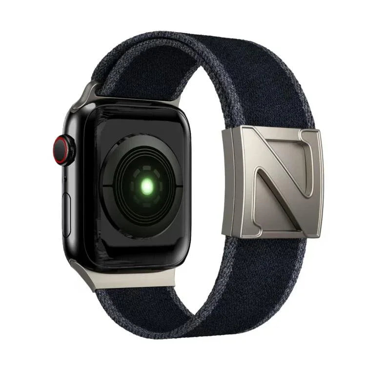 สายรัดนาฬิกาไนลอนสองสีหัวเข็มขัดแม่เหล็กรูปตัว Z สำหรับ Apple Watch ขนาด 46 มม. / 49 มม. / 45 มม. / 44 มม., สำหรับ Apple Watch ขนาด 42 มม. / 41 มม. / 40 มม. / 38 มม.