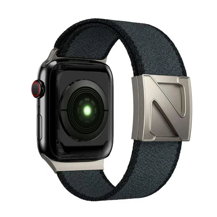 สายรัดนาฬิกาไนลอนสองสีหัวเข็มขัดแม่เหล็กรูปตัว Z สำหรับ Apple Watch ขนาด 46 มม. / 49 มม. / 45 มม. / 44 มม., สำหรับ Apple Watch ขนาด 42 มม. / 41 มม. / 40 มม. / 38 มม.