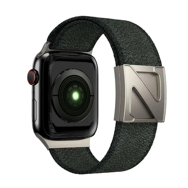 สายรัดนาฬิกาไนลอนสองสีหัวเข็มขัดแม่เหล็กรูปตัว Z สำหรับ Apple Watch ขนาด 46 มม. / 49 มม. / 45 มม. / 44 มม., สำหรับ Apple Watch ขนาด 42 มม. / 41 มม. / 40 มม. / 38 มม.
