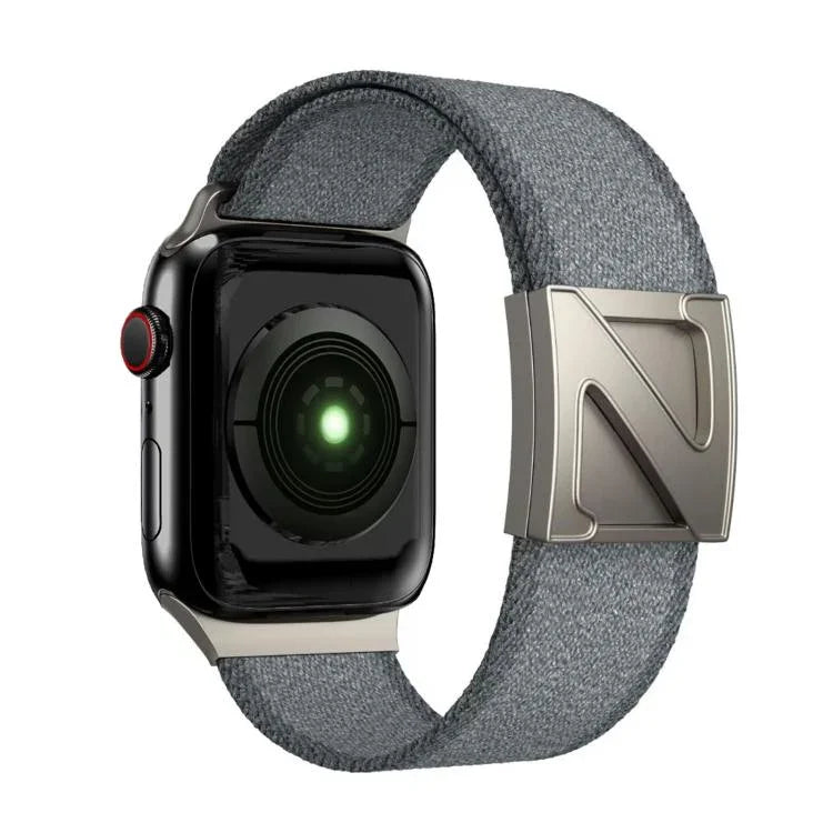 สายรัดนาฬิกาไนลอนสองสีหัวเข็มขัดแม่เหล็กรูปตัว Z สำหรับ Apple Watch ขนาด 46 มม. / 49 มม. / 45 มม. / 44 มม., สำหรับ Apple Watch ขนาด 42 มม. / 41 มม. / 40 มม. / 38 มม.