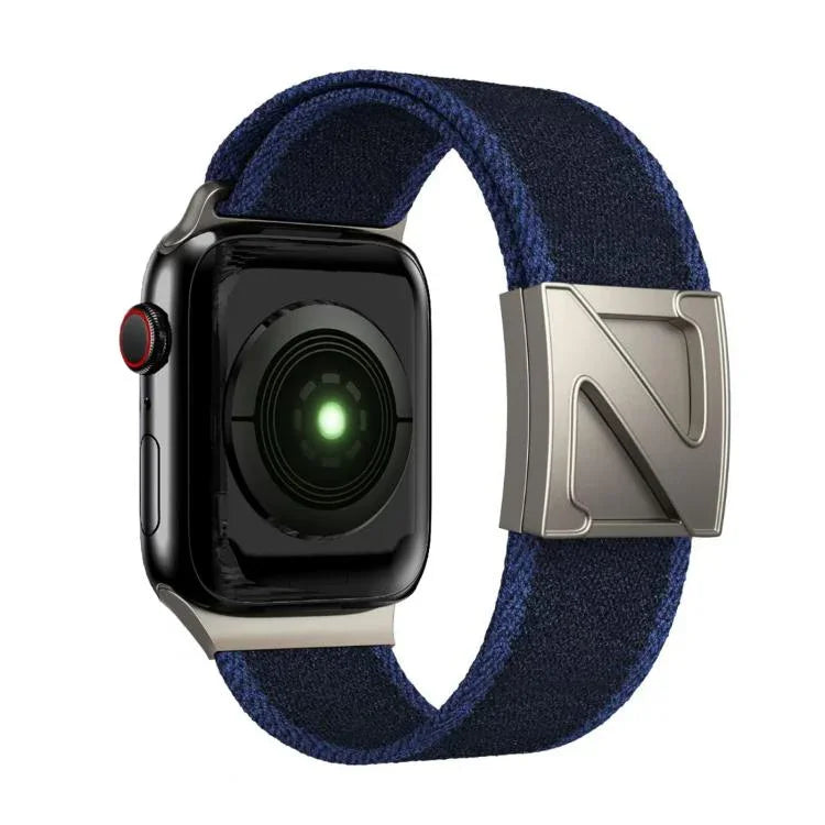 สายรัดนาฬิกาไนลอนสองสีหัวเข็มขัดแม่เหล็กรูปตัว Z สำหรับ Apple Watch ขนาด 46 มม. / 49 มม. / 45 มม. / 44 มม., สำหรับ Apple Watch ขนาด 42 มม. / 41 มม. / 40 มม. / 38 มม.
