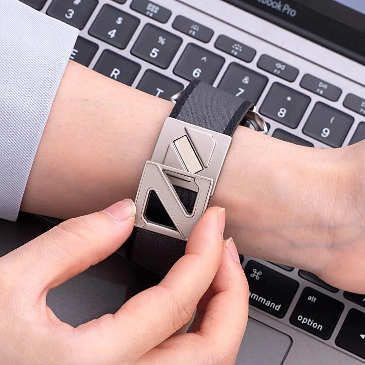 สายรัดนาฬิกาไนลอนสองสีหัวเข็มขัดแม่เหล็กรูปตัว Z สำหรับ Apple Watch ขนาด 46 มม. / 49 มม. / 45 มม. / 44 มม., สำหรับ Apple Watch ขนาด 42 มม. / 41 มม. / 40 มม. / 38 มม.
