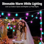 S14 RGBIC LED App and Voice Control Bluetooth Smart Outdoor String Lights 12M 20 Bulbs