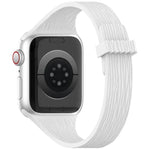 สายรัดนาฬิกาซิลิโคนแม่เหล็กลายไม้ลายเส้นน้ำขนาดเล็ก สำหรับ Apple Watch 46mm / 49mm / 45mm / 44mm, สำหรับ Apple Watch 42mm / 41mm / 40mm / 38mm