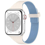 สายรัดนาฬิกาซิลิโคนแม่เหล็กลายไม้ลายเส้นน้ำขนาดเล็ก สำหรับ Apple Watch 46mm / 49mm / 45mm / 44mm, สำหรับ Apple Watch 42mm / 41mm / 40mm / 38mm