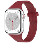 สายรัดนาฬิกาซิลิโคนแม่เหล็กลายไม้ลายเส้นน้ำขนาดเล็ก สำหรับ Apple Watch 46mm / 49mm / 45mm / 44mm, สำหรับ Apple Watch 42mm / 41mm / 40mm / 38mm