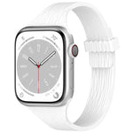 สายรัดนาฬิกาซิลิโคนแม่เหล็กลายไม้ลายเส้นน้ำขนาดเล็ก สำหรับ Apple Watch 46mm / 49mm / 45mm / 44mm, สำหรับ Apple Watch 42mm / 41mm / 40mm / 38mm