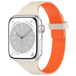สายรัดนาฬิกาซิลิโคนแม่เหล็กลายไม้ลายเส้นน้ำขนาดเล็ก สำหรับ Apple Watch 46mm / 49mm / 45mm / 44mm, สำหรับ Apple Watch 42mm / 41mm / 40mm / 38mm