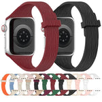 สายรัดนาฬิกาซิลิโคนแม่เหล็กลายไม้ลายเส้นน้ำขนาดเล็ก สำหรับ Apple Watch 46mm / 49mm / 45mm / 44mm, สำหรับ Apple Watch 42mm / 41mm / 40mm / 38mm
