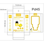 ที่ชาร์จ GaN 45W PD3.0 + QC3.0 รองรับโปรโตคอลเต็มรูปแบบสำหรับแล็ปท็อป / แท็บเล็ต, ปลั๊ก US, ปลั๊ก US