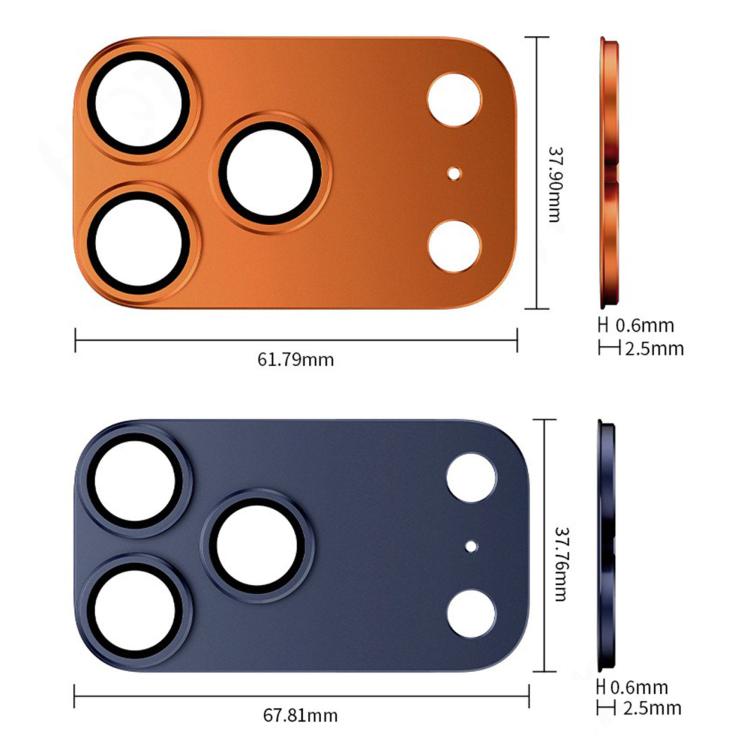 ฟิล์มป้องกันแหวนเลนส์โลหะ Kalebol Armor ครอบคลุมเต็มจอ สำหรับ iPhone 17 Pro Max, สำหรับ iPhone 17 Pro