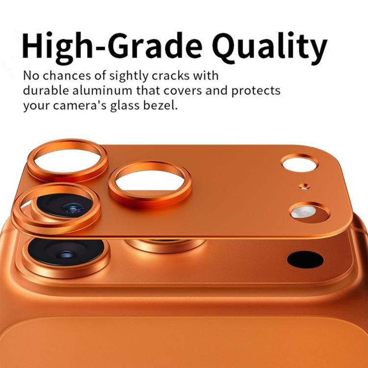 แหวนป้องกันเลนส์กล้องโลหะนูนกลวง Kalebol สำหรับ iPhone 17 Pro Max, สำหรับ iPhone 17 Pro