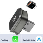 กล่อง M4 2-in-1 Android Auto CarPlay อะแดปเตอร์รถไร้สาย เครื่องเชื่อมต่ออัจฉริยะสำหรับรถยนต์ M4