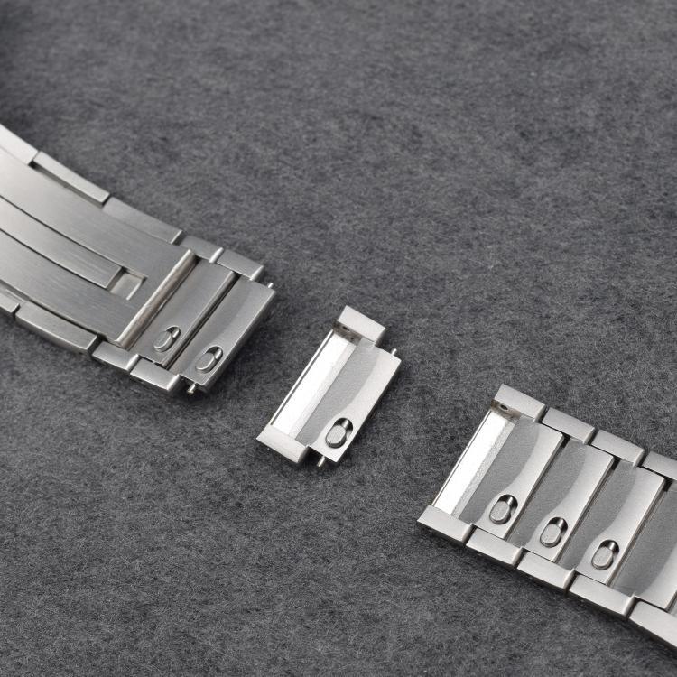 สายรัดนาฬิกาเหล็กกล้าไร้สนิมหัวเข็มขัดผีเสื้อแบบปลดเร็วโค้ง สำหรับ Samsung Galaxy Watch Ultra 47mm / Ultra 2025, Samsung Galaxy Watch8 / Watch8 Classic