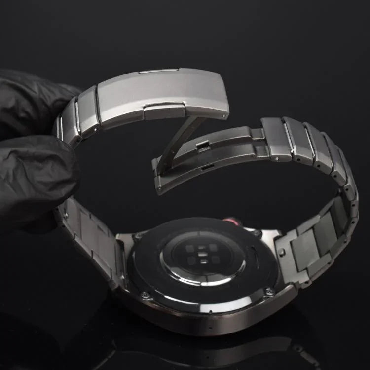 สายรัดนาฬิกาเหล็กกล้าไร้สนิมหัวเข็มขัดผีเสื้อแบบปลดเร็วโค้ง สำหรับ Samsung Galaxy Watch Ultra 47mm / Ultra 2025, Samsung Galaxy Watch8 / Watch8 Classic