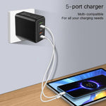 TE-PD43 ที่ชาร์จมัลติพอร์ต Type-C x 3, USB-A x 2 สำหรับมือถือ / แท็บเล็ต, ปลั๊ก US, ปลั๊ก US