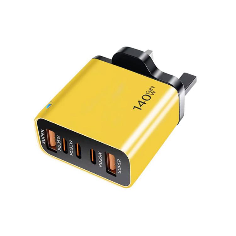 ที่ชาร์จหลายพอร์ต TE-PD43 Type-C x 3, USB-A x 2 สำหรับโทรศัพท์มือถือ / แท็บเล็ต, ปลั๊ก UK, ปลั๊ก UK