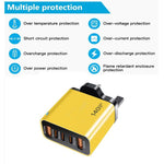 ที่ชาร์จหลายพอร์ต TE-PD43 Type-C x 3, USB-A x 2 สำหรับโทรศัพท์มือถือ / แท็บเล็ต, ปลั๊ก UK, ปลั๊ก UK