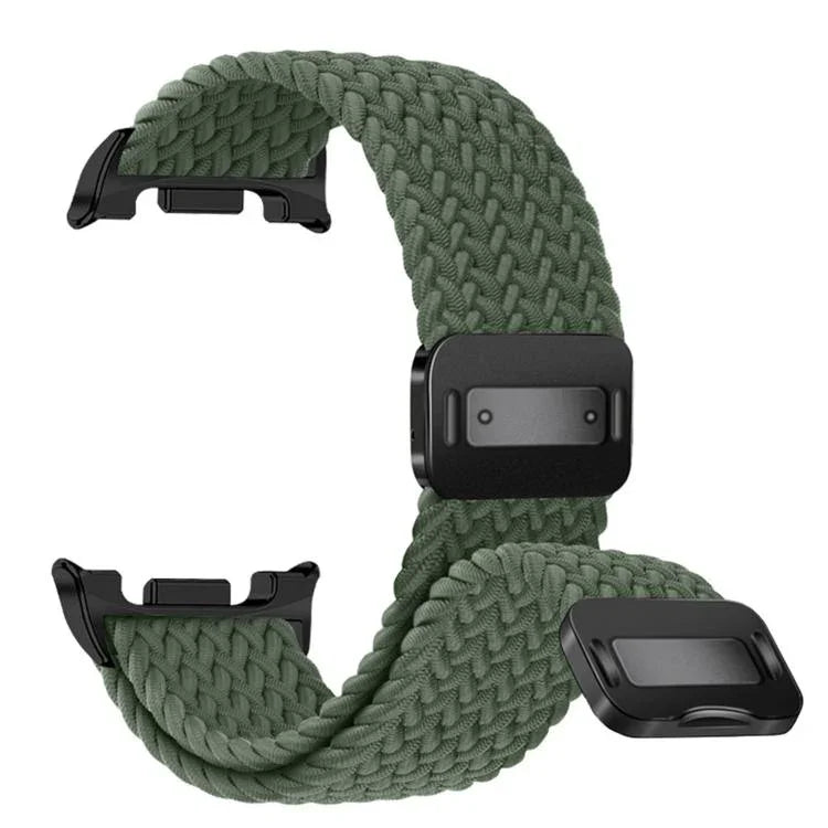 สายรัดนาฬิกาถักไนลอนยืดหยุ่นแบบสแนปแม่เหล็ก สำหรับ Samsung Galaxy Watch8 / Watch8 Classic