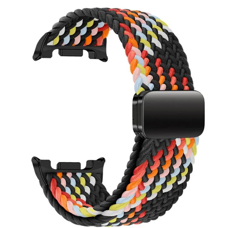 สายรัดนาฬิกาถักไนลอนยืดหยุ่นแบบสแนปแม่เหล็ก สำหรับ Samsung Galaxy Watch8 / Watch8 Classic