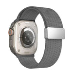 สายรัดนาฬิกาไนลอนยืดหยุ่นสี่เส้นแม่เหล็กสีเดียว สำหรับ Apple Watch 46mm / 49mm / 45mm / 44mm, สำหรับ Apple Watch 42mm / 41mm / 40mm / 38mm