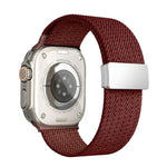 สายรัดนาฬิกาไนลอนยืดหยุ่นสี่เส้นแม่เหล็กสีเดียว สำหรับ Apple Watch 46mm / 49mm / 45mm / 44mm, สำหรับ Apple Watch 42mm / 41mm / 40mm / 38mm