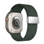 สายรัดนาฬิกาไนลอนยืดหยุ่นสี่เส้นแม่เหล็กสีเดียว สำหรับ Apple Watch 46mm / 49mm / 45mm / 44mm, สำหรับ Apple Watch 42mm / 41mm / 40mm / 38mm