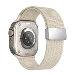 สายรัดนาฬิกาไนลอนยืดหยุ่นสี่เส้นแม่เหล็กสีเดียว สำหรับ Apple Watch 46mm / 49mm / 45mm / 44mm, สำหรับ Apple Watch 42mm / 41mm / 40mm / 38mm