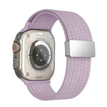 สายรัดนาฬิกาไนลอนยืดหยุ่นสี่เส้นแม่เหล็กสีเดียว สำหรับ Apple Watch 46mm / 49mm / 45mm / 44mm, สำหรับ Apple Watch 42mm / 41mm / 40mm / 38mm