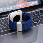 สายรัดนาฬิกาไนลอนยืดหยุ่นสี่เส้นแม่เหล็กสีเดียว สำหรับ Apple Watch 46mm / 49mm / 45mm / 44mm, สำหรับ Apple Watch 42mm / 41mm / 40mm / 38mm