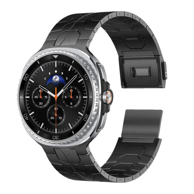 สายรัดนาฬิกาเหล็กกล้าไร้สนิมหัวล็อกแม่เหล็ก สำหรับ Samsung Galaxy Watch8 / Watch8 Classic