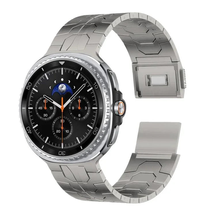 สายรัดนาฬิกาเหล็กกล้าไร้สนิมหัวล็อกแม่เหล็ก สำหรับ Samsung Galaxy Watch8 / Watch8 Classic