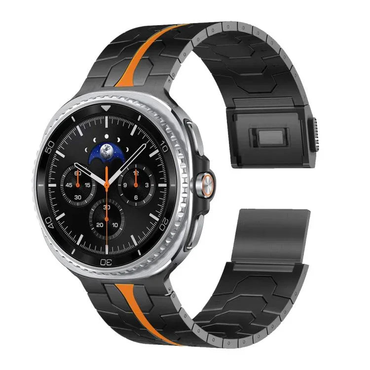 สายรัดนาฬิกาเหล็กกล้าไร้สนิมหัวล็อกแม่เหล็ก สำหรับ Samsung Galaxy Watch8 / Watch8 Classic
