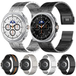 สายรัดนาฬิกาเหล็กกล้าไร้สนิมหัวล็อกแม่เหล็ก สำหรับ Samsung Galaxy Watch8 / Watch8 Classic