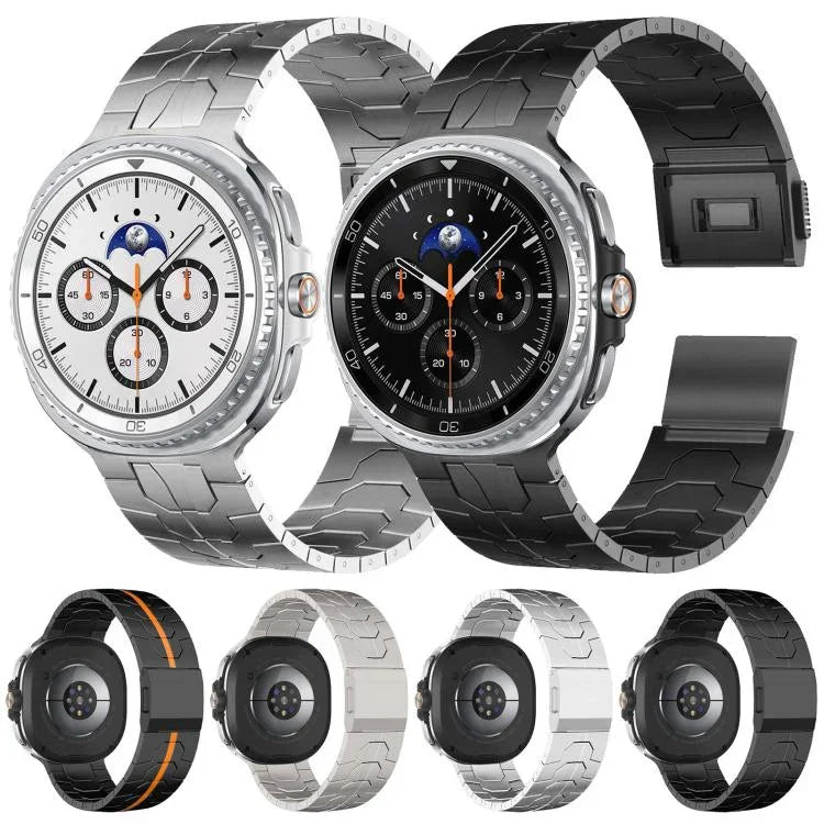 สายรัดนาฬิกาเหล็กกล้าไร้สนิมหัวล็อกแม่เหล็ก สำหรับ Samsung Galaxy Watch8 / Watch8 Classic