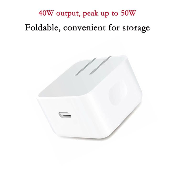 ที่ชาร์จพับได้ A3365 PD40W USB-C / Type-C พร้อมสายข้อมูล Type-C ถึง Type-C, ปลั๊ก US, ปลั๊ก US + สาย Type-C 1 ม., ปลั๊ก US + สาย Type-C 2 ม.