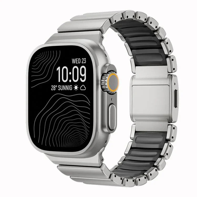 สายรัดนาฬิกาโลหะไทเทเนียมหัวเข็มขัดแม่เหล็ก Norman สำหรับ Apple Watch 46mm / 49mm / 45mm / 44mm