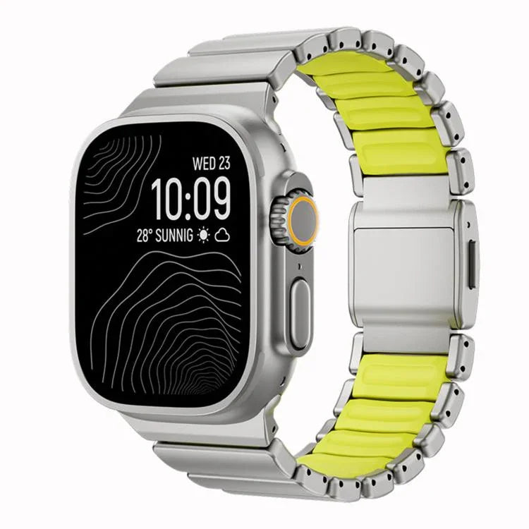 สายรัดนาฬิกาโลหะไทเทเนียมหัวเข็มขัดแม่เหล็ก Norman สำหรับ Apple Watch 46mm / 49mm / 45mm / 44mm