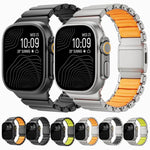 สายรัดนาฬิกาโลหะไทเทเนียมหัวเข็มขัดแม่เหล็ก Norman สำหรับ Apple Watch 46mm / 49mm / 45mm / 44mm