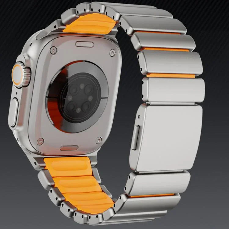 สายรัดนาฬิกาโลหะไทเทเนียมหัวเข็มขัดแม่เหล็ก Norman สำหรับ Apple Watch 46mm / 49mm / 45mm / 44mm